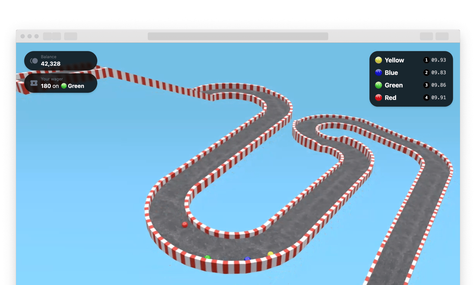 Marble racing web demo