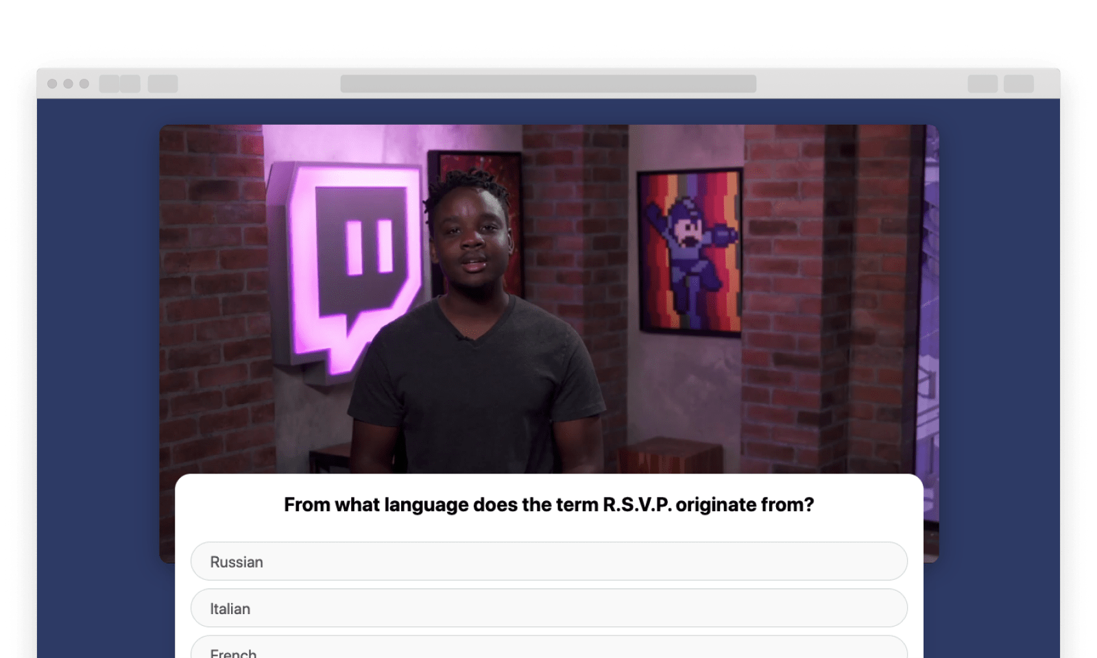 Simple Quiz with Timed Metadata
