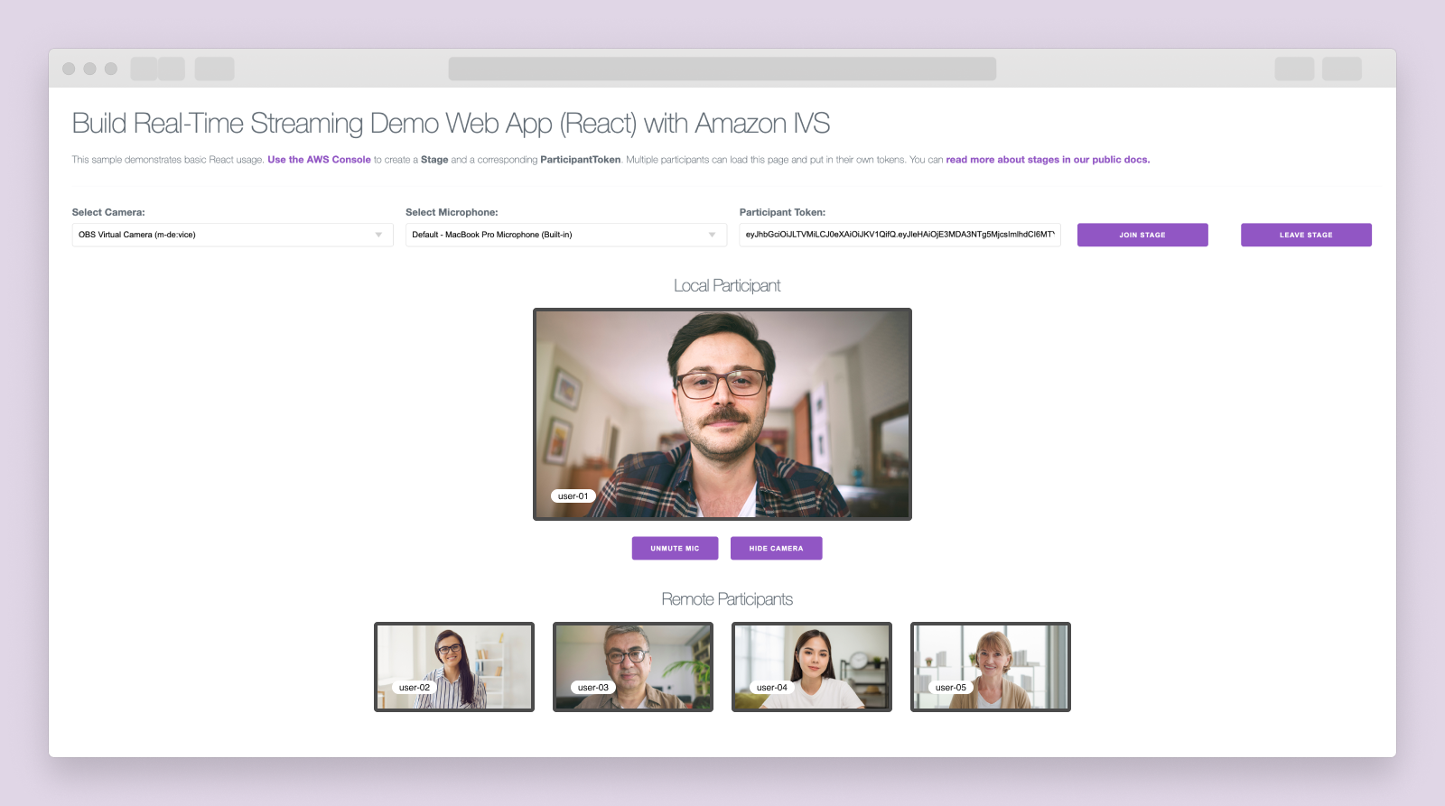 Build Real-Time Streaming Demo Web App (React) with Amazon IVS