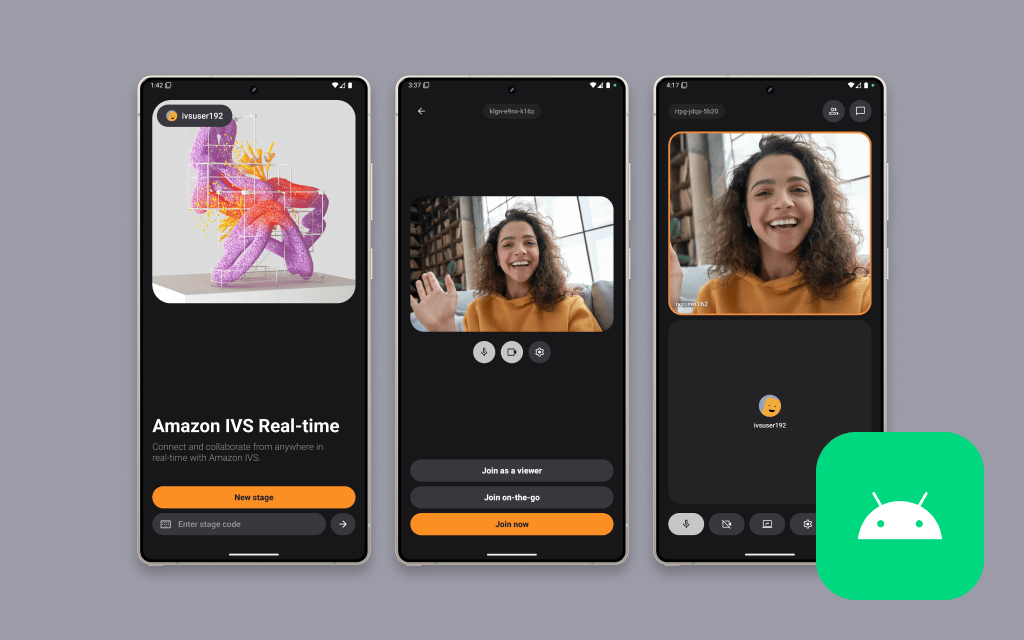 Amazon IVS Real-time Collaboration for Android Demo
